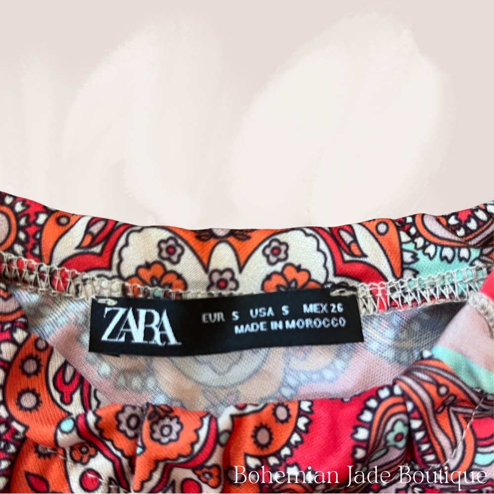 Zara Boho Scarf Tank Top Womenβs Small - Picture 5 of 5